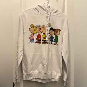 Peanuts White Cotton Blend Hoodie